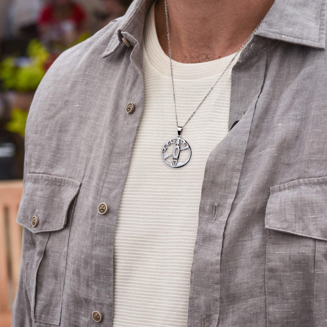 ステンレス鋼ヨット灯台アンカーチャームペンダントネックレス 