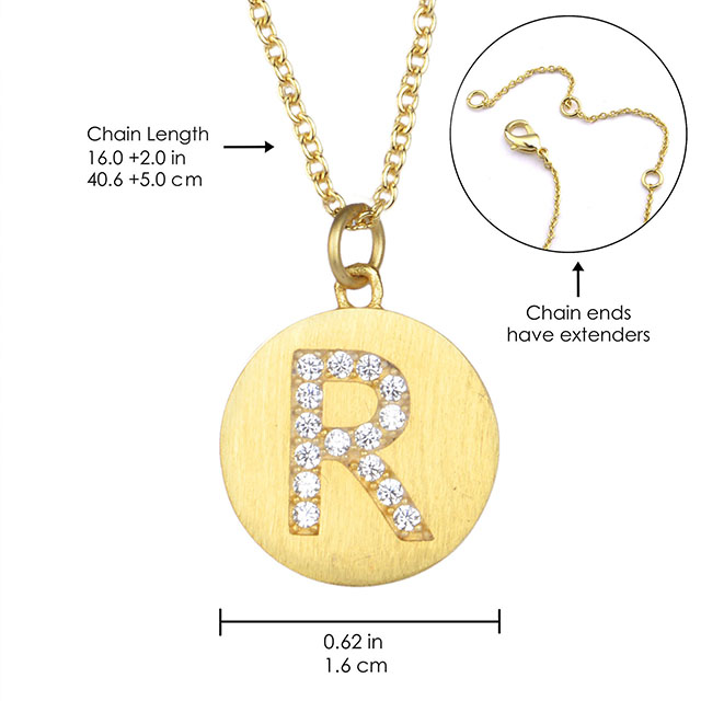  イニシャルネックレス レディース 18K ゴールドメッキ 上品なキュービックジルコニア イニシャルネックレス ラウンドディスク AZ アルファベット文字 ネックレス ペンダント 女性 ガールズ ジュエリー 誕生日ギフト