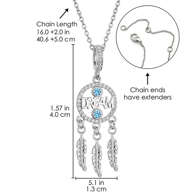 誕生石 ドリームキャッチャー ネックレス 女性用 シルバーメッキ 上品なキュービックジルコニア ネックレス フェザー ペンダント チャーム ドリームキャッチャー ネックレス 女性 女の子 誕生日 ジュエリー ギフト