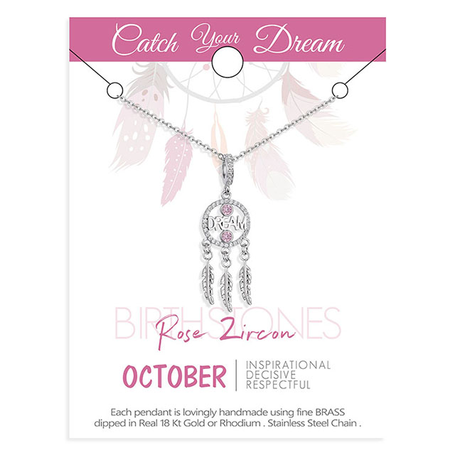 誕生石 ドリームキャッチャー ネックレス 女性用 シルバーメッキ 上品なキュービックジルコニア ネックレス フェザー ペンダント チャーム ドリームキャッチャー ネックレス 女性 女の子 誕生日 ジュエリー ギフト