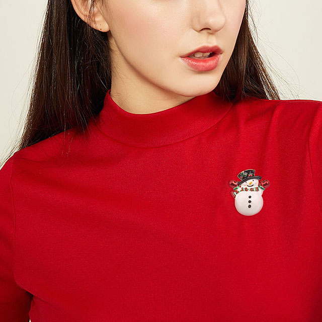 クリスマス雪だるまブローチピン レディース ガールズ クリスタル ラインストーン パール エナメル クリスマス ブローチとピン かわいい ファッション ブローチピン クリスマス ジュエリー パーティー ホリデー ギフト