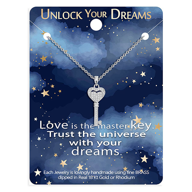 Unlock Your Dreams - キュービックジルコニア キー ネックレス
