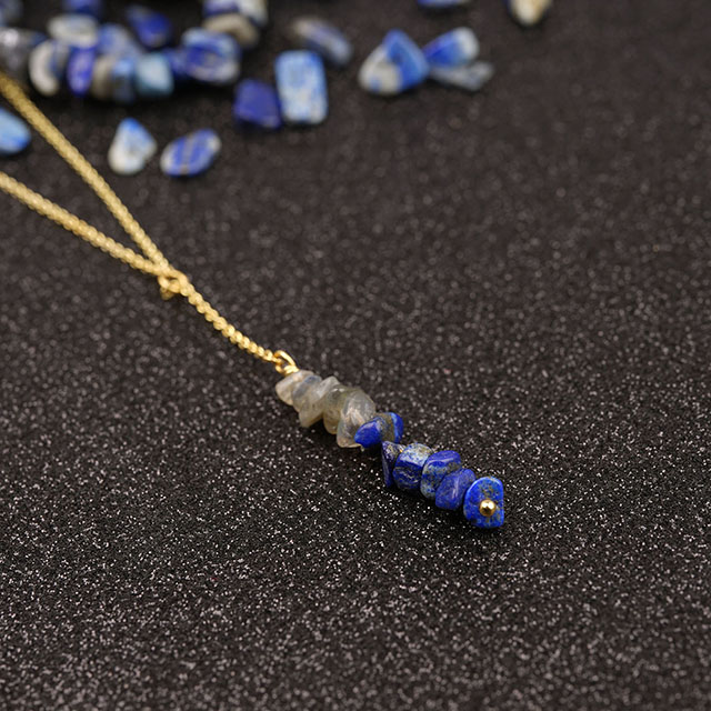 宝石のネックレス女性のためのゴールドメッキクリスタルストーンビーズネックレスペンダント可憐なチョーカーネックレス女の子のためのジュエリーギフト