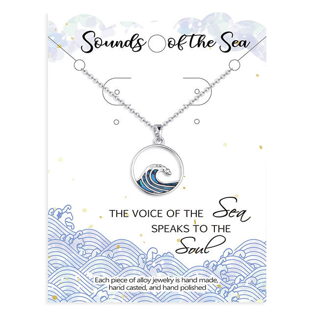 ビーチブラブラネックレス女性のためのオーシャンウェーブフープドロップネックレスぶら下がり自由奔放に生きるファッションサマーネックレスハワイアンジュエリーギフト 