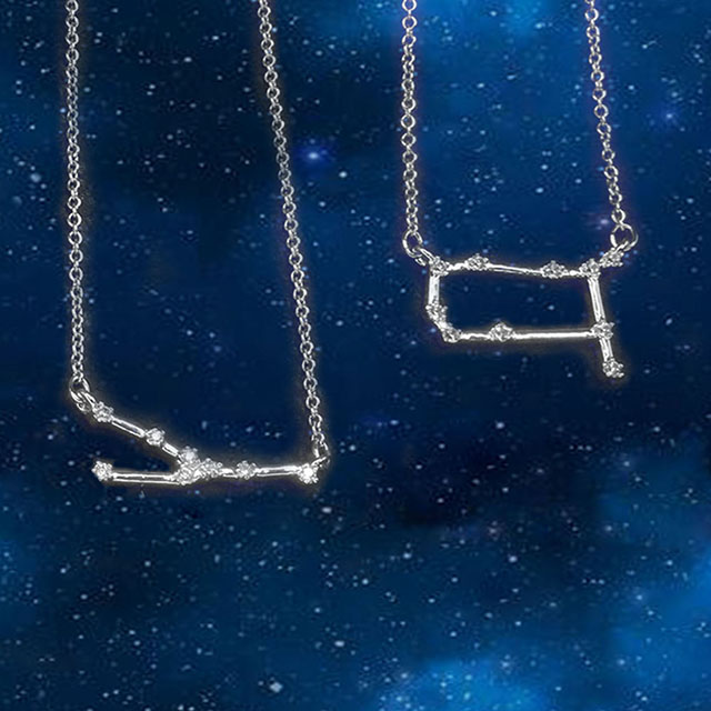 ジルコン星座ペンダントネックレス 女性 ガールズ用 シルバークリスタル 12星座ネックレス 星占いサイン スタージェミニネックレス 友情ジュエリー