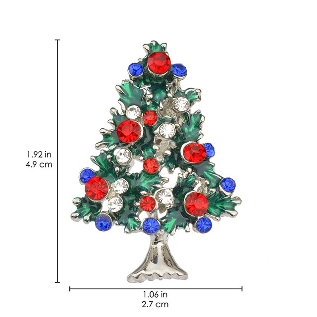 卸売ヴィンテージクリスマスツリーブローチファッションクリスマスジュエリーホリデーギフト
