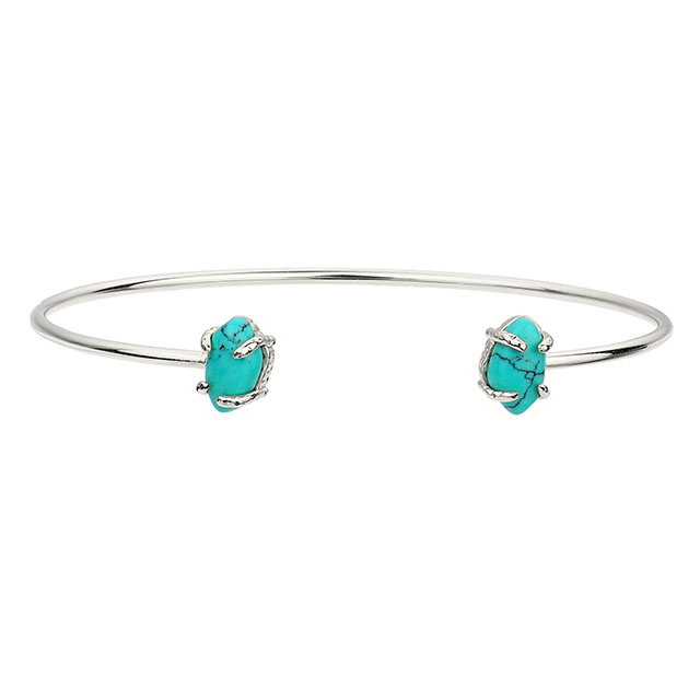 オープンカフブレスレット女性用シルバーメッキ宝石チャームキャットアイストーンローズクォーツブレスレット調節可能な積み重ね可能なバングルブレスレット 