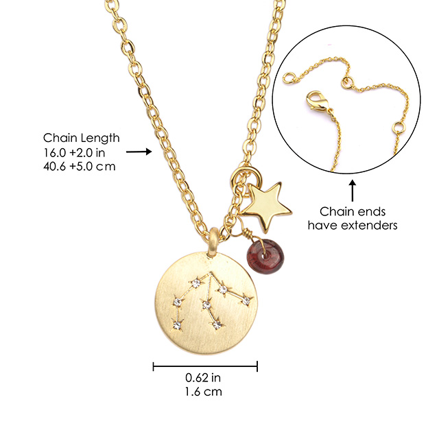 星座ネックレス 女性用 ゴールドメッキ 上品な星座 スターネックレス ペンダント チャーム ゴールド ラウンドディスク 星座ネックレス 女性 ガールズ 占星術ネックレス ジュエリーギフト 