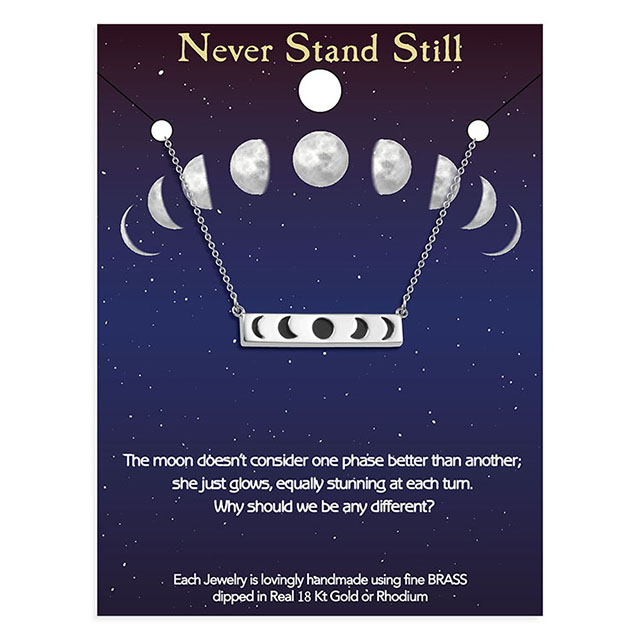 ムーンフェイズネックレス女性用シルバーメッキムーンネックレスバーネックレスムーンペンダントネックレスチャームムーンジュエリー誕生日ギフト 