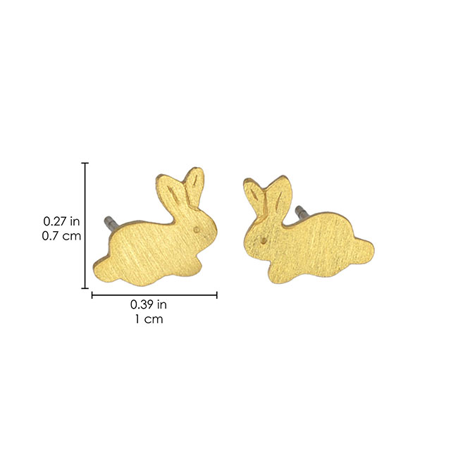 アニマル ウサギ ゴールドメッキ シンプルジュエリー