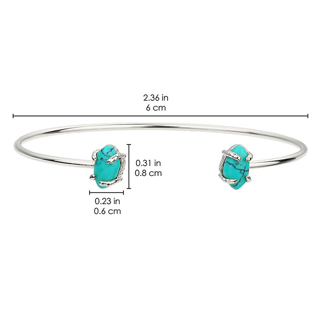 オープンカフブレスレット女性用シルバーメッキ宝石チャームキャットアイストーンローズクォーツブレスレット調節可能な積み重ね可能なバングルブレスレット 