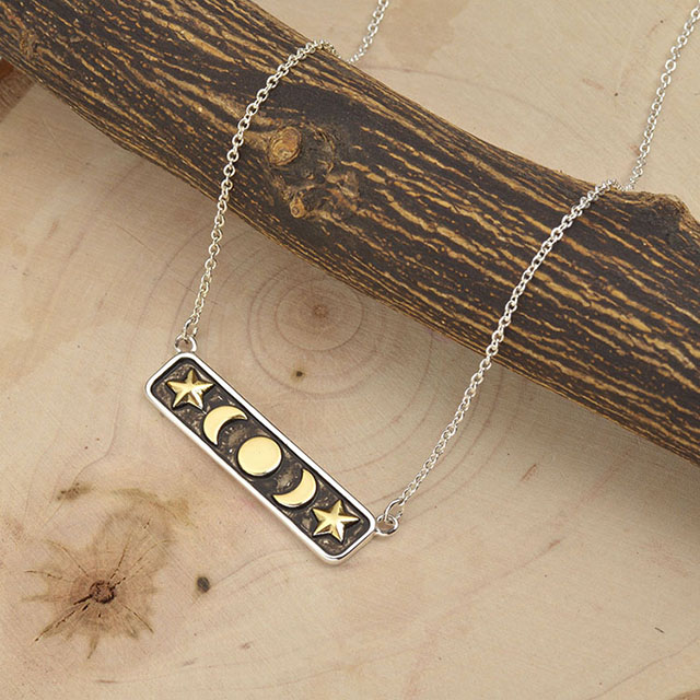 ムーンフェイズネックレス女性用シルバーメッキムーンネックレスバーネックレスムーンペンダントネックレスチャームムーンジュエリー誕生日ギフト 