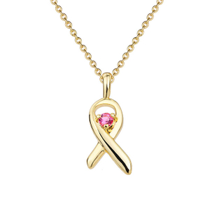 援助、勇気、強さ、赤、生存者、リボン、ネックレス、女性への思いやりの贈り物、女性への愛とサポートを示します。