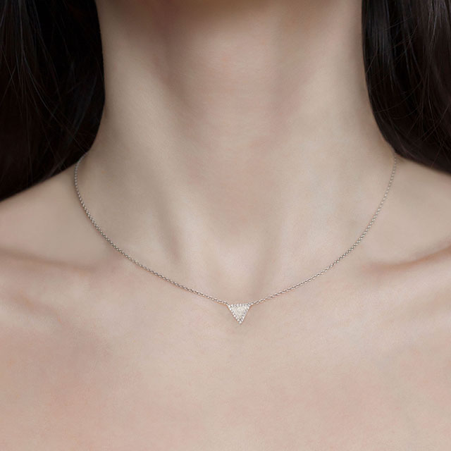 ハート 可憐なキュービックジルコニア ナックレース 幾何学的なハート サークル トライアングル ナックレース